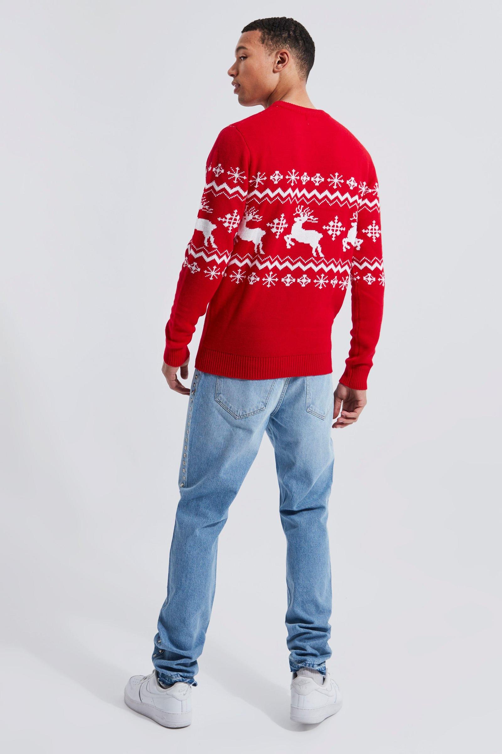 CZERWONY SWETER ŚWIĄTECZNY WZÓR