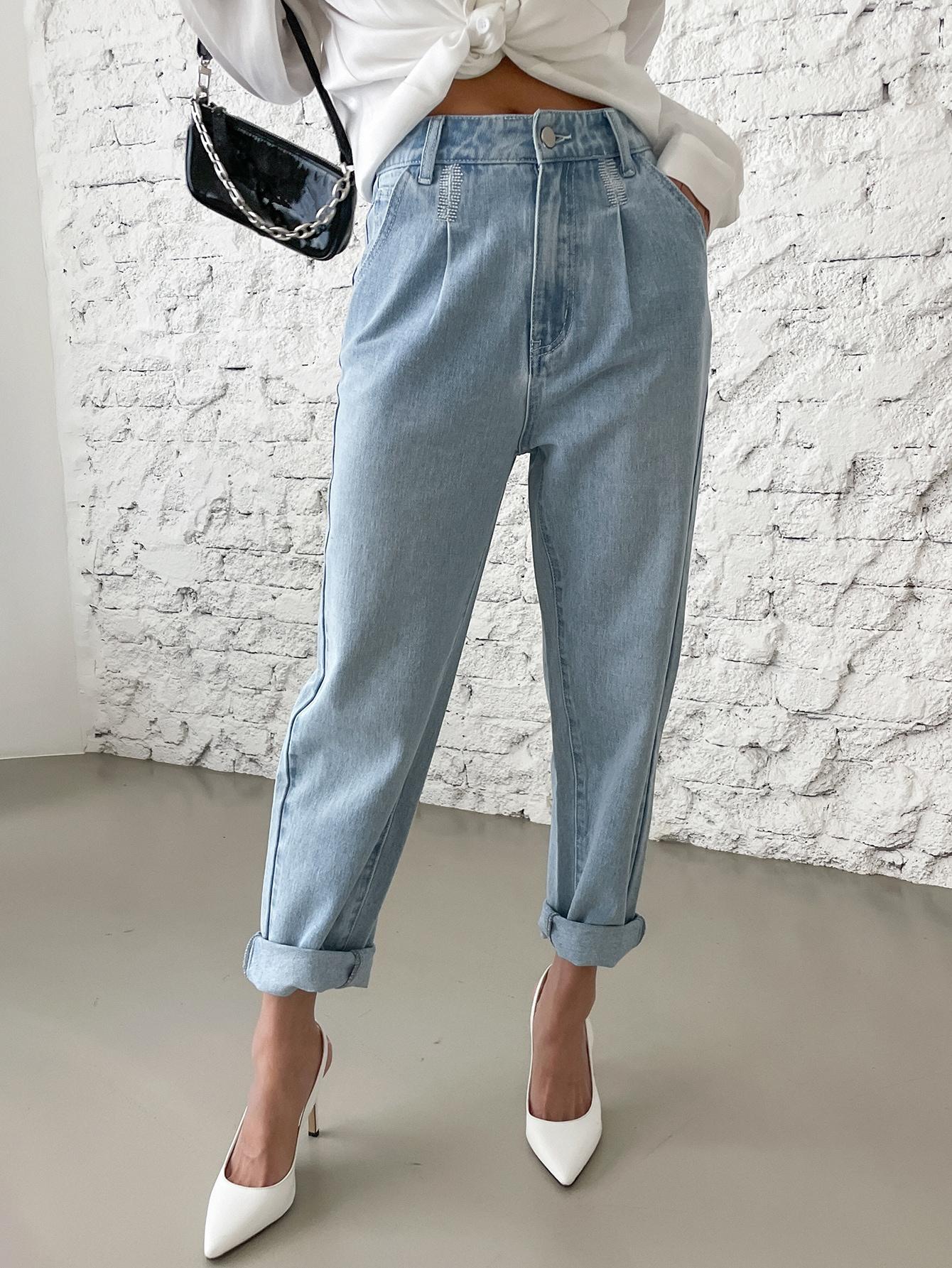 SPODNIE JEANS WYSOKI STAN