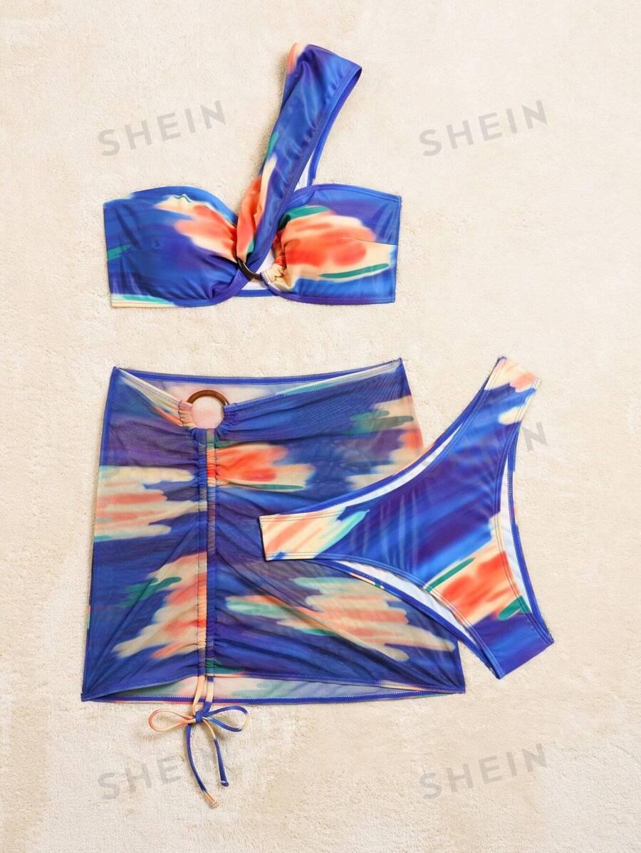 komplet bikini wzór tie-dye 