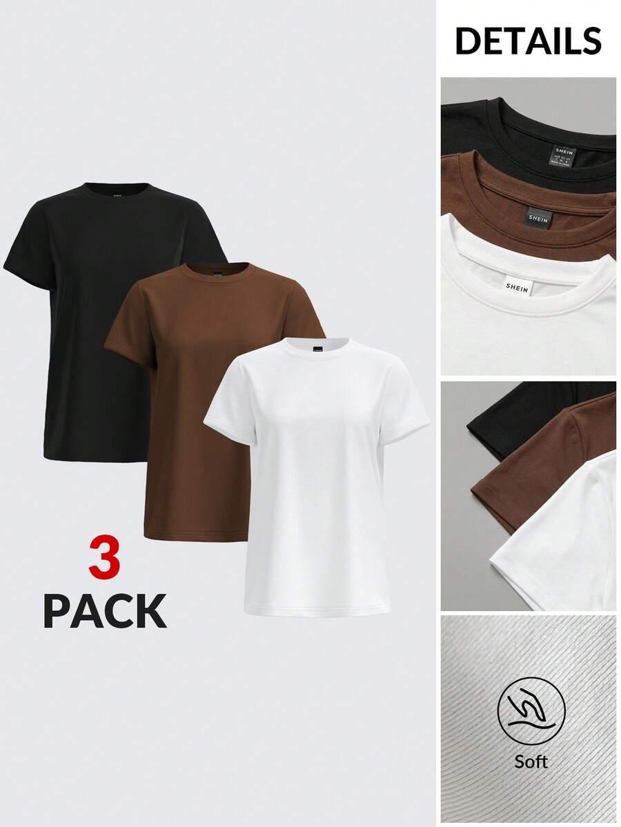 T-SHIRT KRÓTKI RĘKAW 3-pack