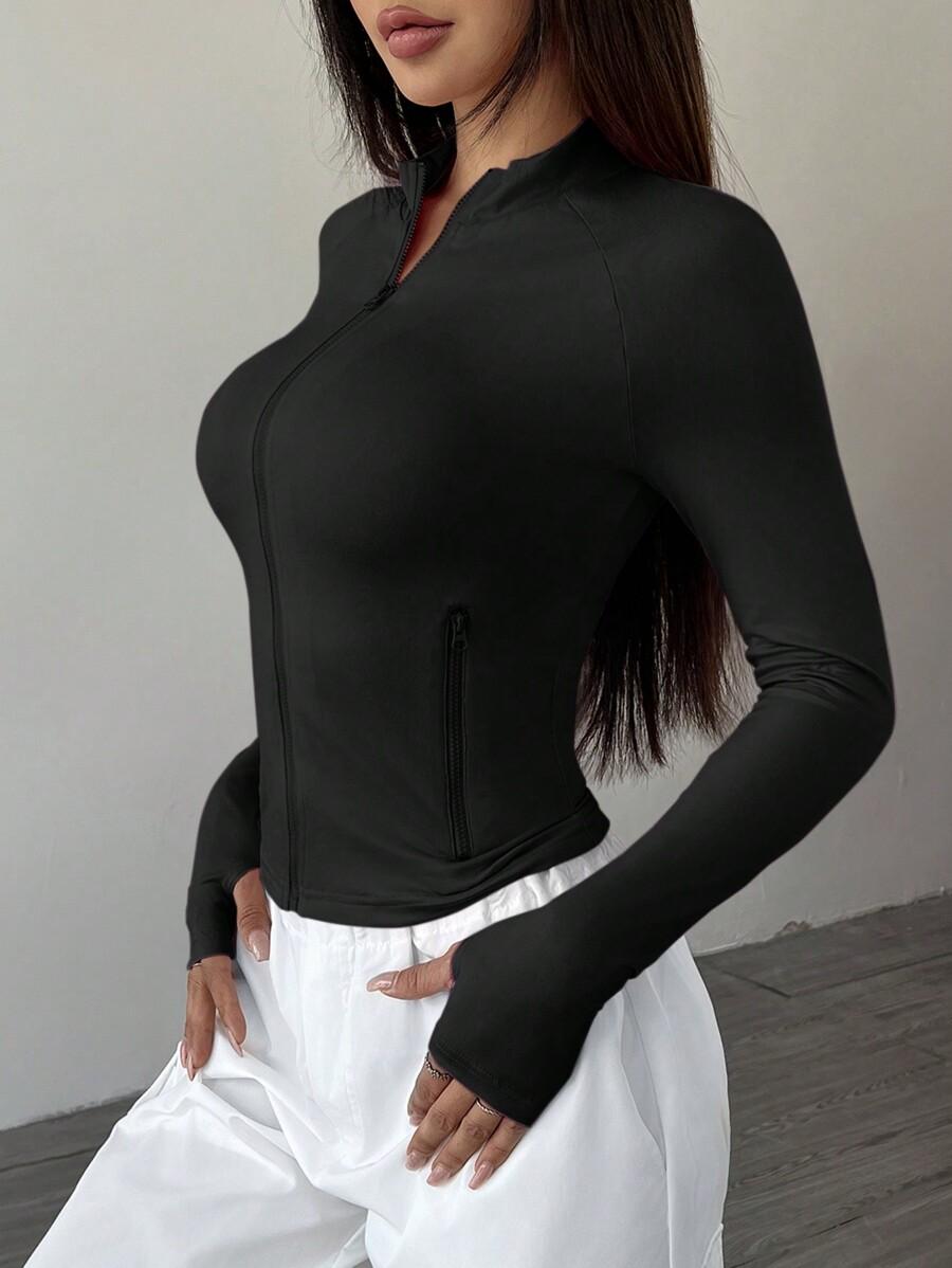CZARNA BLUZKA ZAMEK