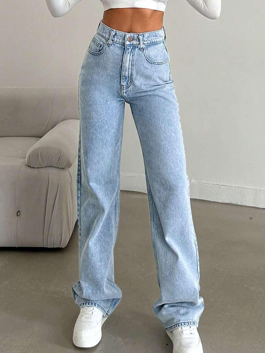 SPODNIE JEANS WYSOKI STAN