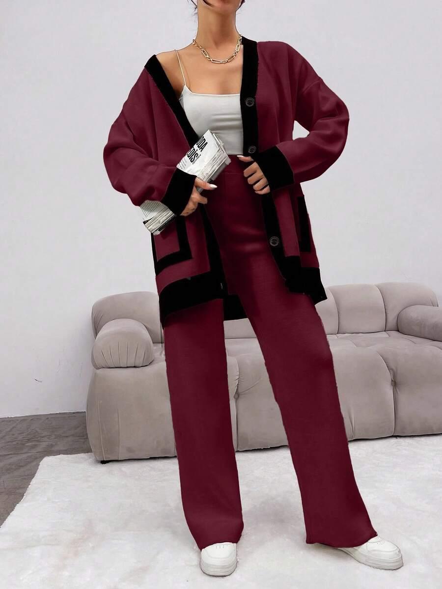 SWETER SPODNIE KOMPLET