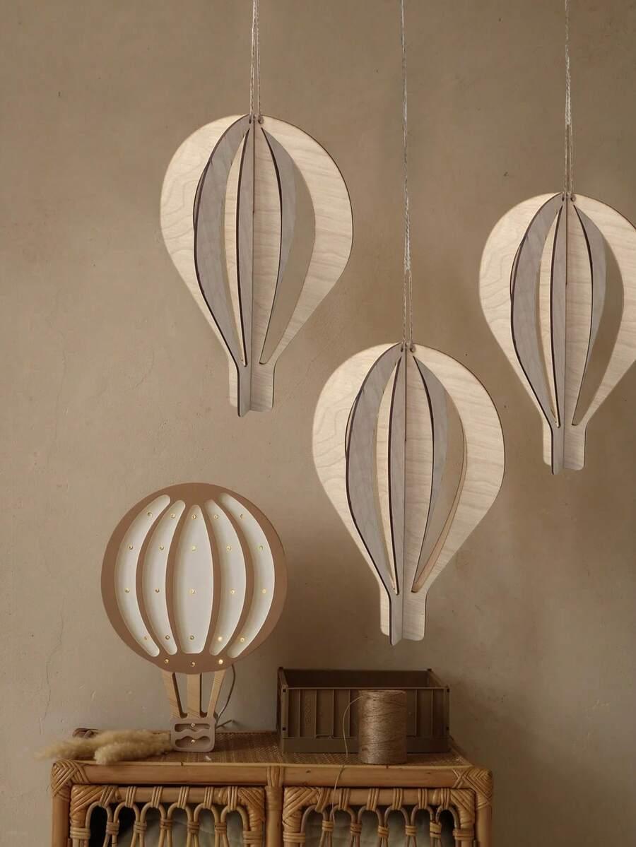 drewniane balony wiszące 3-pack