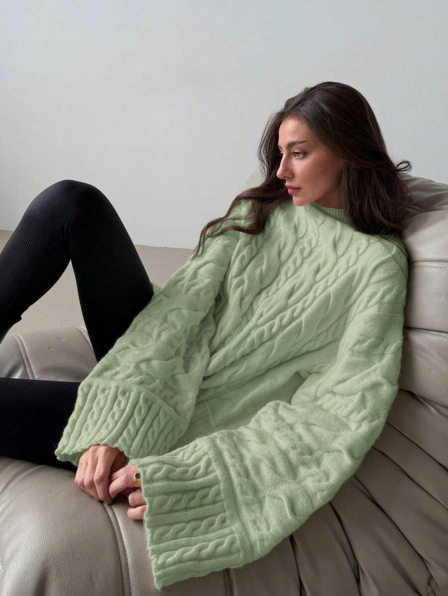  SWETER Z SZEROKIM RĘKAWEM