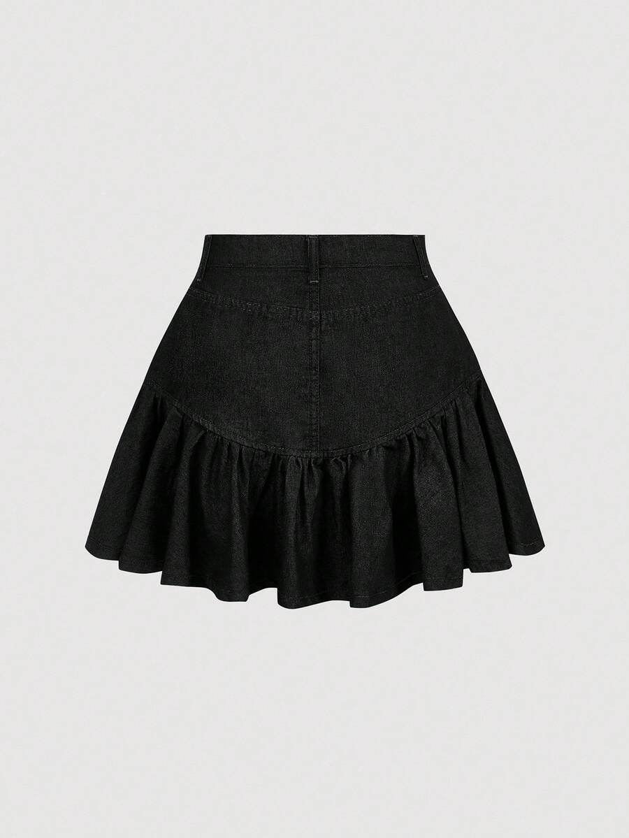 CZARNA SPÓDNICA JEANS 