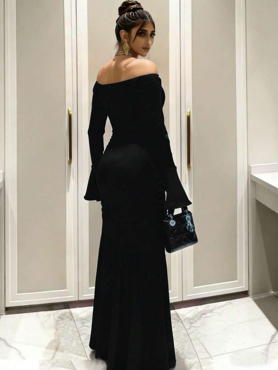 CZARNA MAXI SUKIENKA
