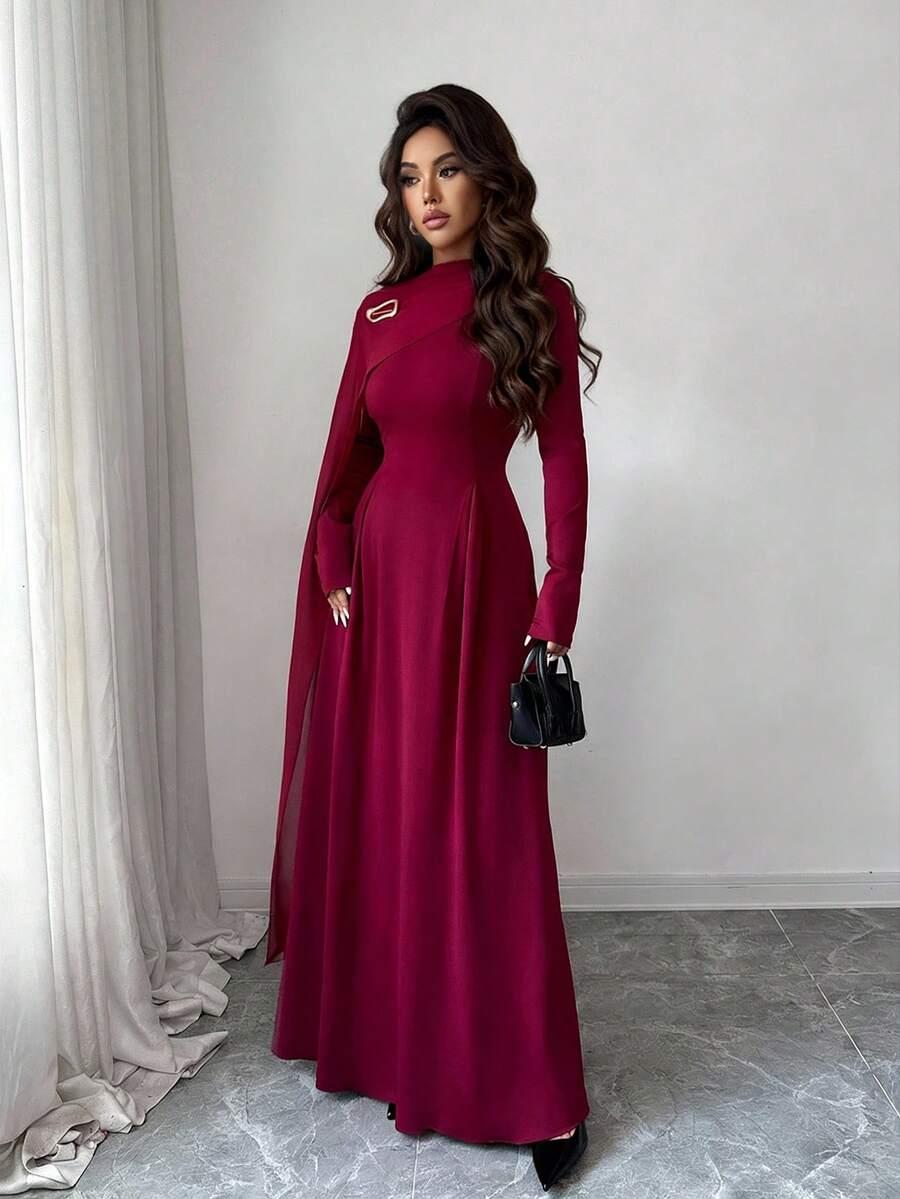 CZERWONA MAXI SUKIENKA
