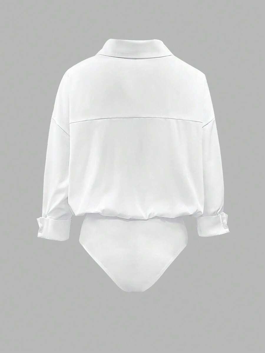 BIAŁE BODY KOŁNIERZYK 