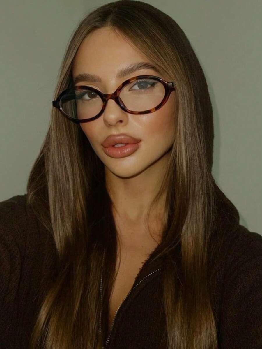 okulary zerówki leopard print