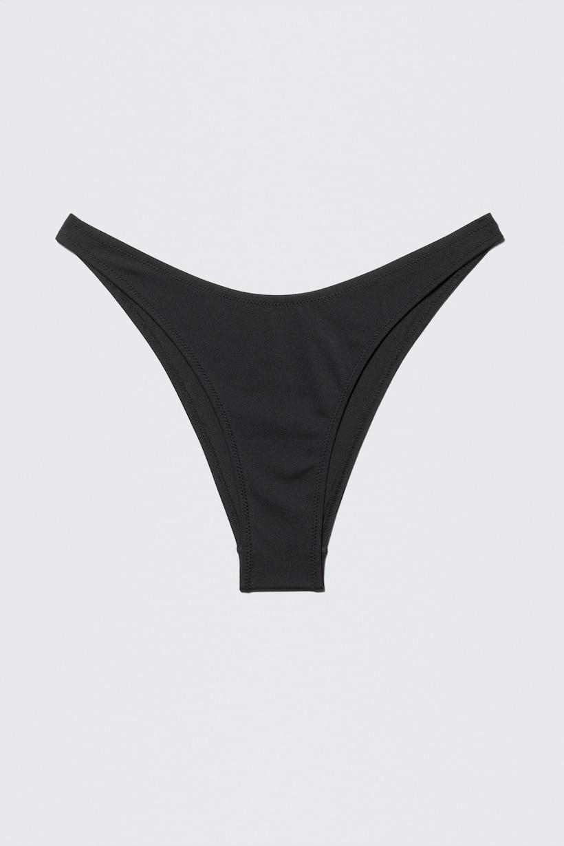 czarny gładki dół od bikini brazyliany