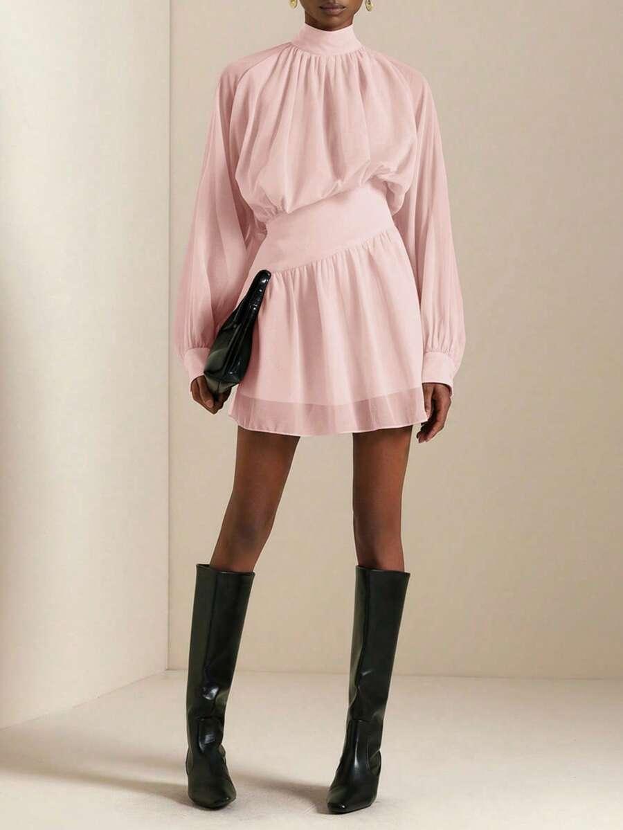 różowa mini sukienka