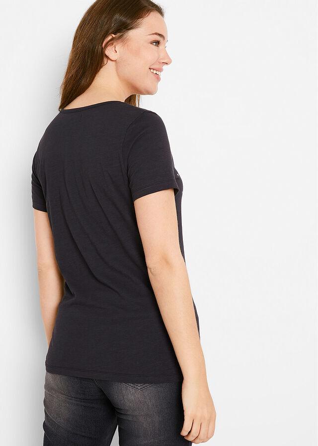 CZARNY T-SHIRT PRINT