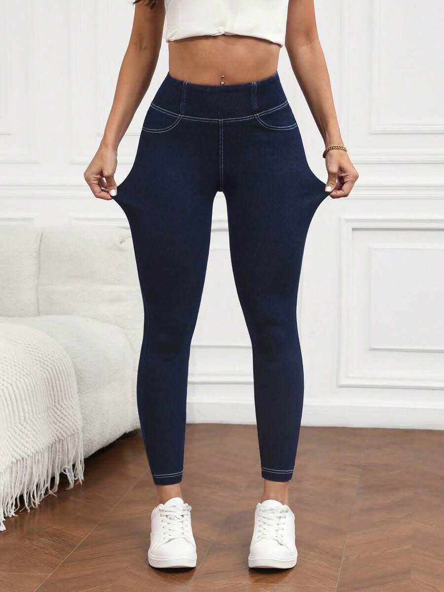 niebieskie spodnie casual