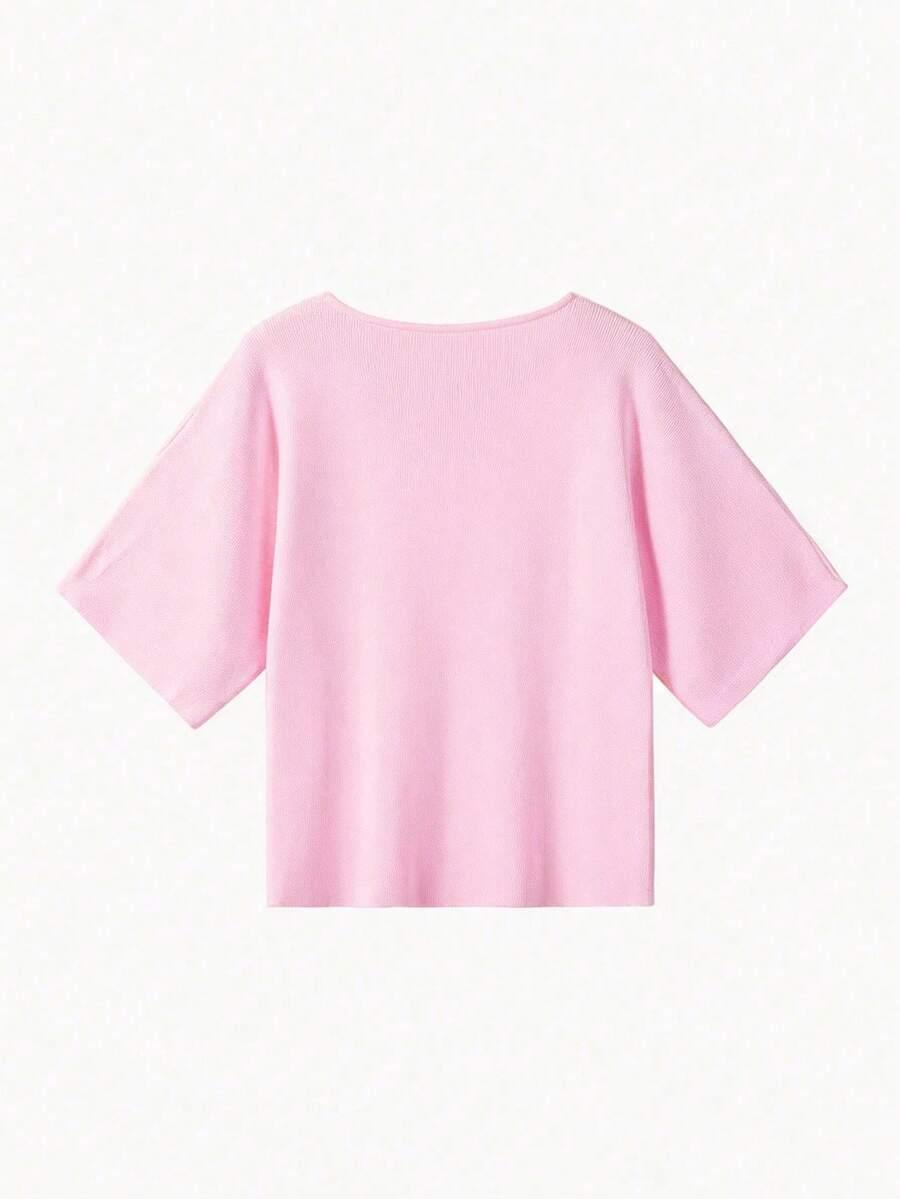 różowy sweter guziki