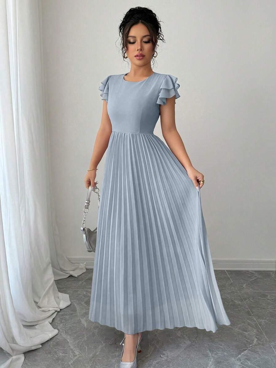 niebieska maxi sukienka