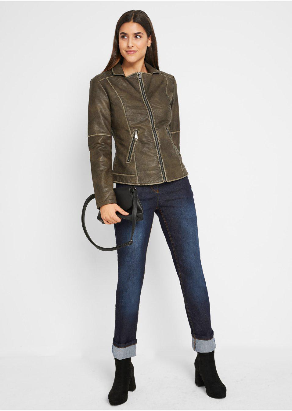 GRANATOWE SPODNIE JEANS
