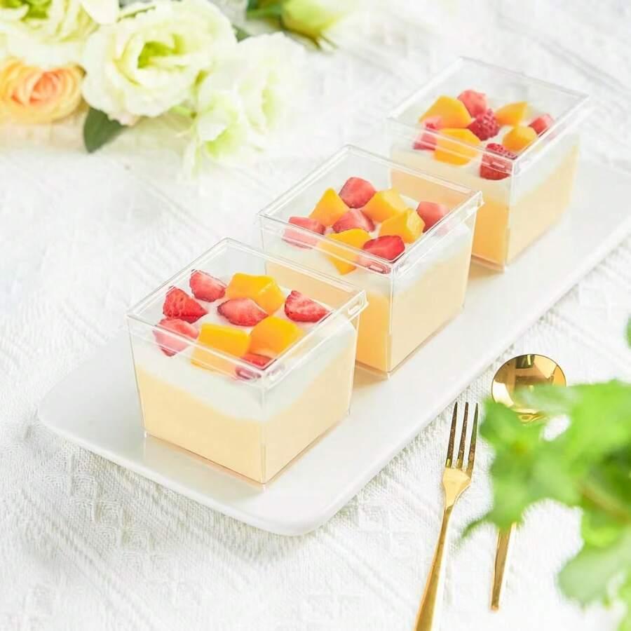 PLASTIKOWE KUBECZKI NA DESERY 40-pack