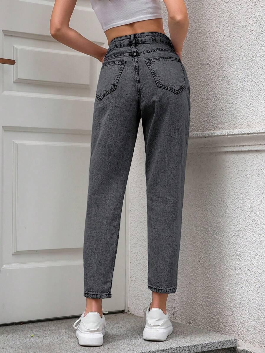  SPODNIE mom JEANS high waist