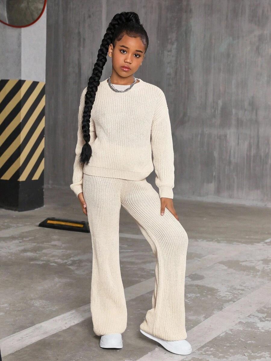 SWETER SPODNIE KOMPLET 