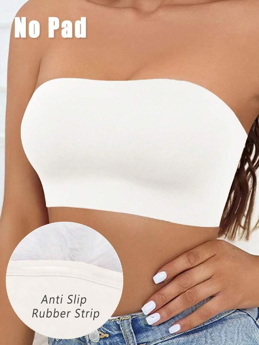 biały biustonosz bandeau