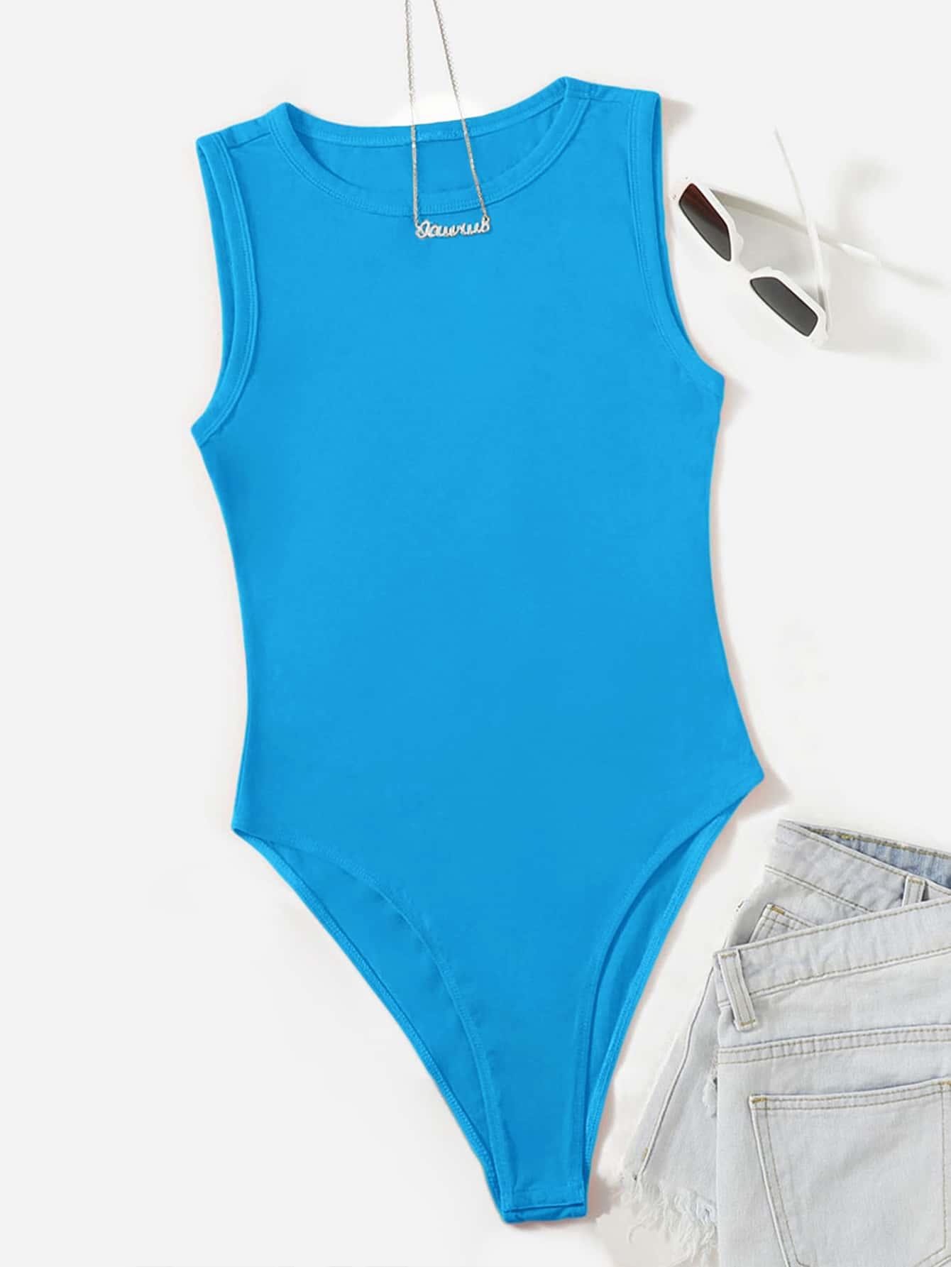 niebieskie gładkie body