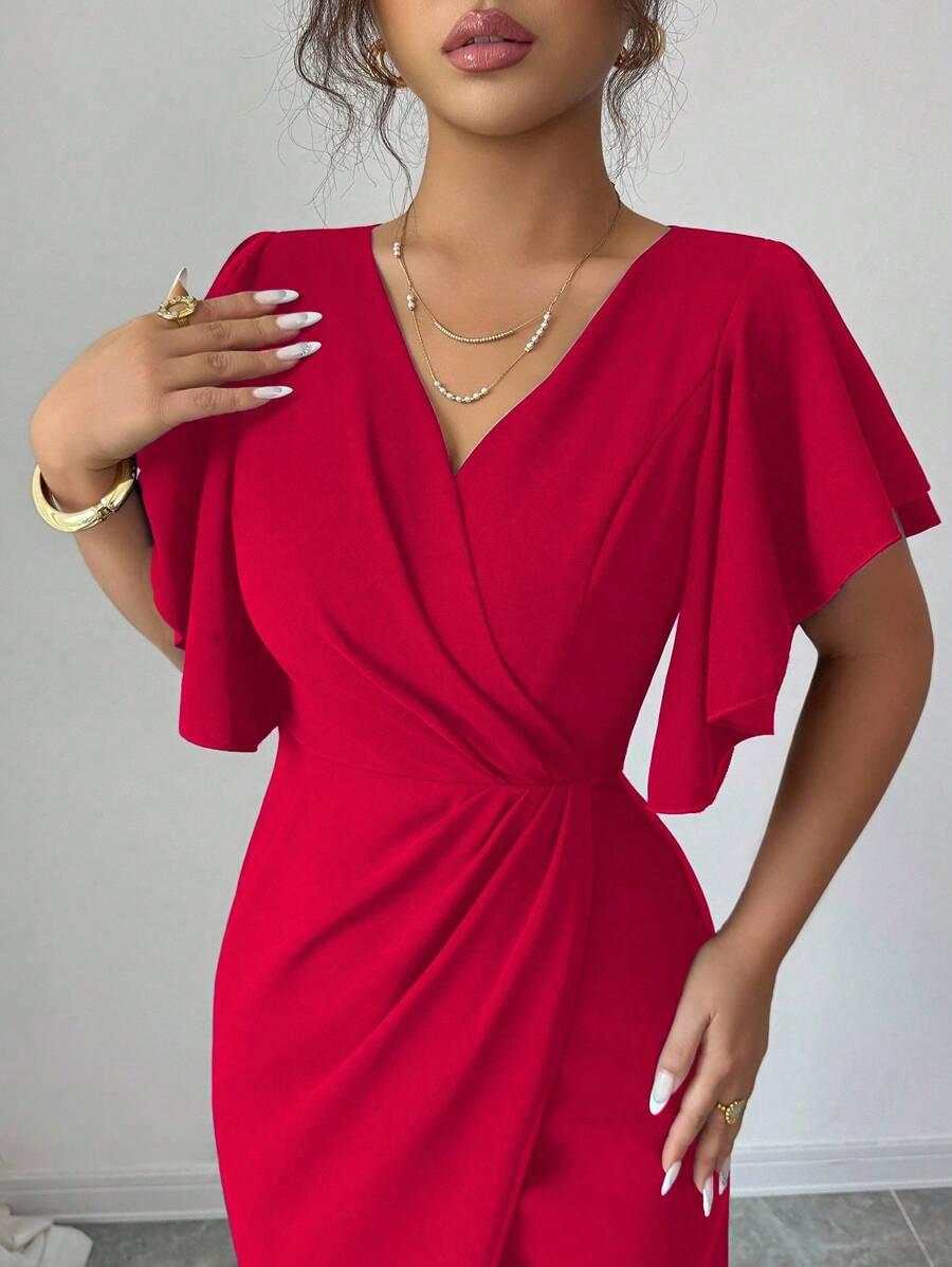 czerwona maxi sukienka