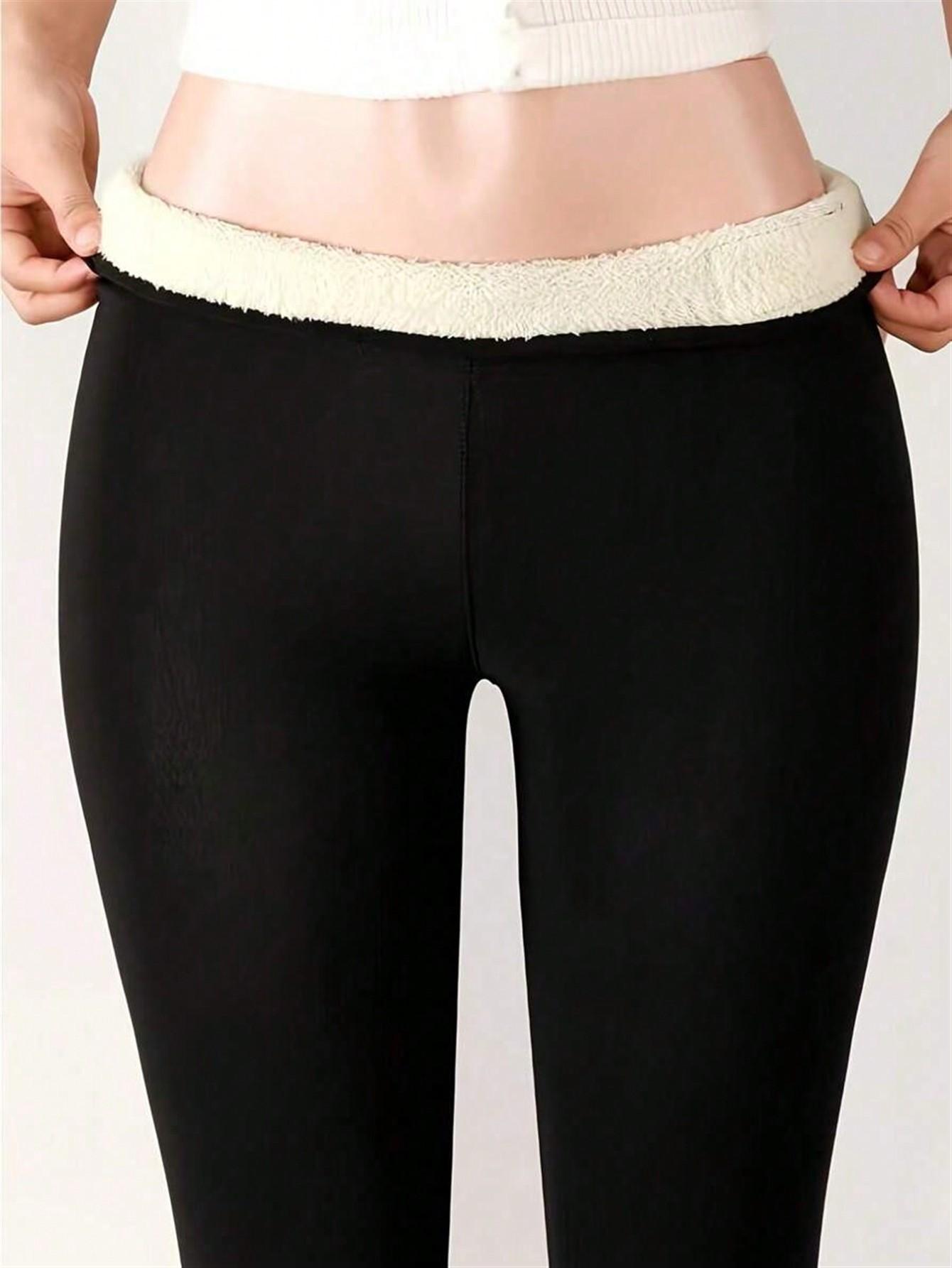 CZARNE OCIEPLANE LEGGINSY