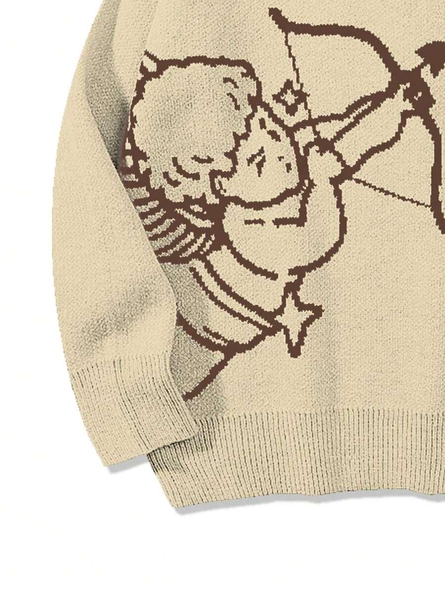 beżowy sweter wzór