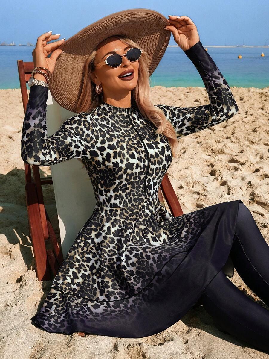 DWUCZĘŚCIOWY STRÓJ KĄPIELOWY ANIMAL PRINT