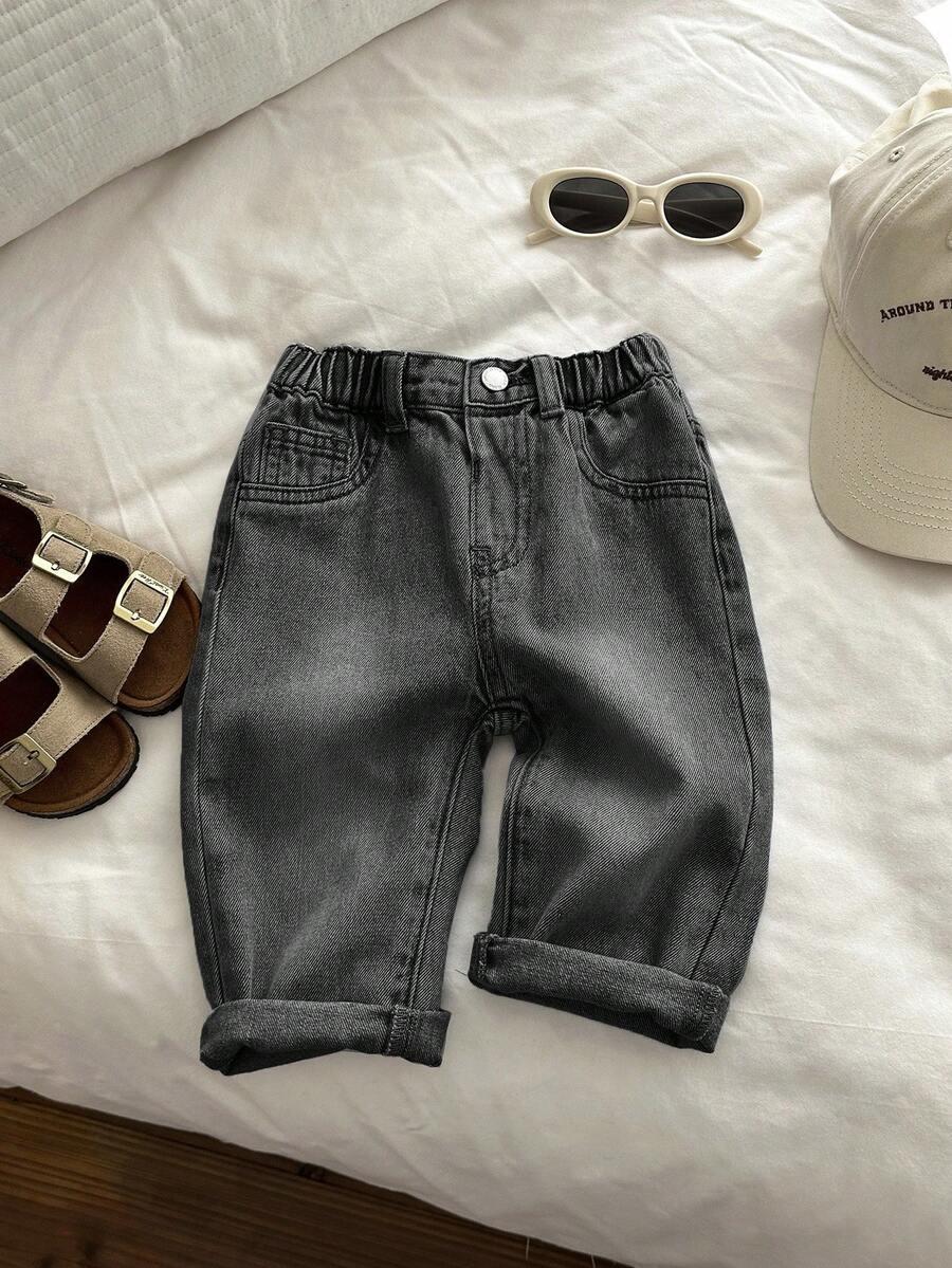 CZARNE SPODNIE JEANS