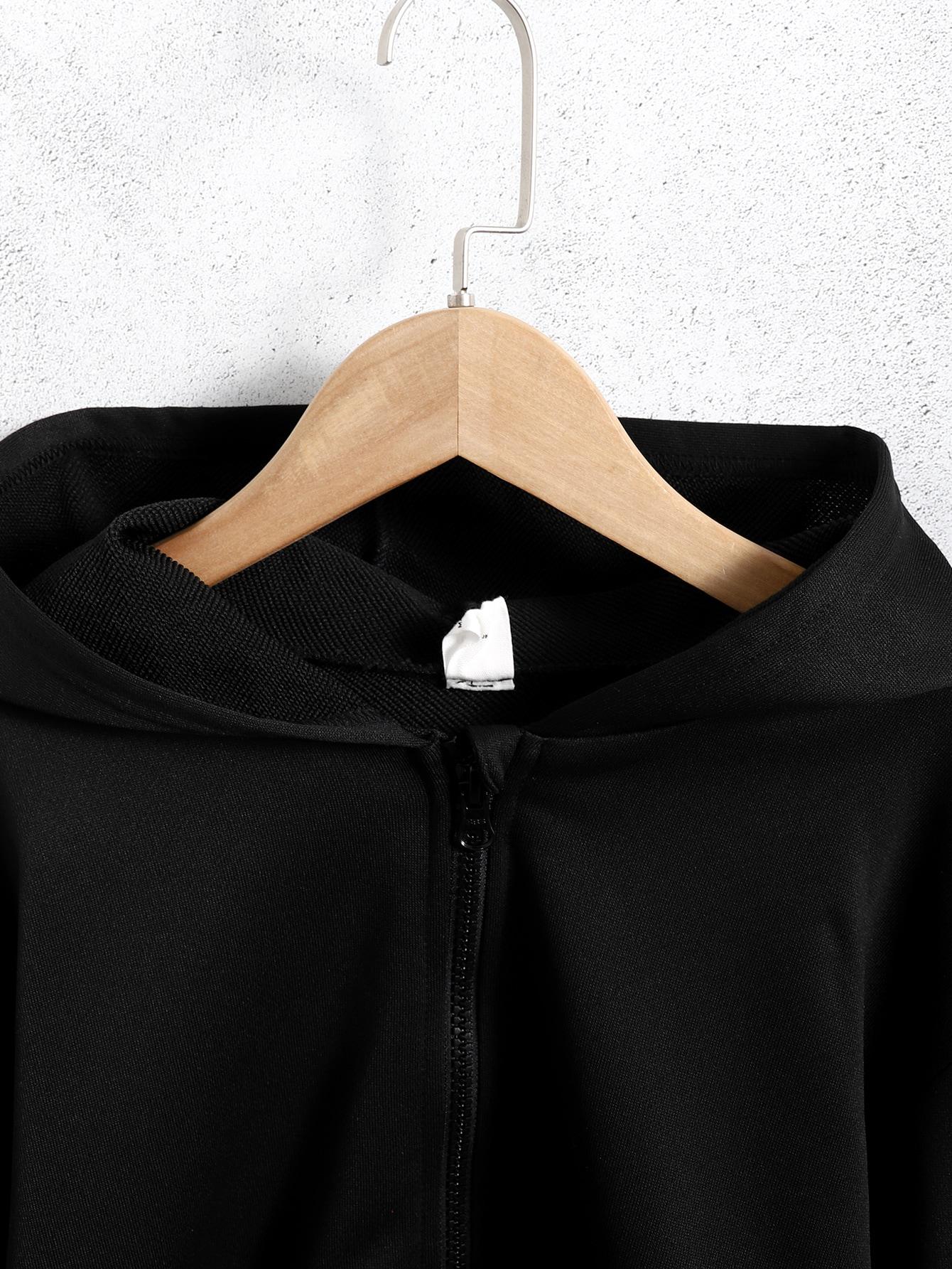 czarna bluza z kapturem zip 
