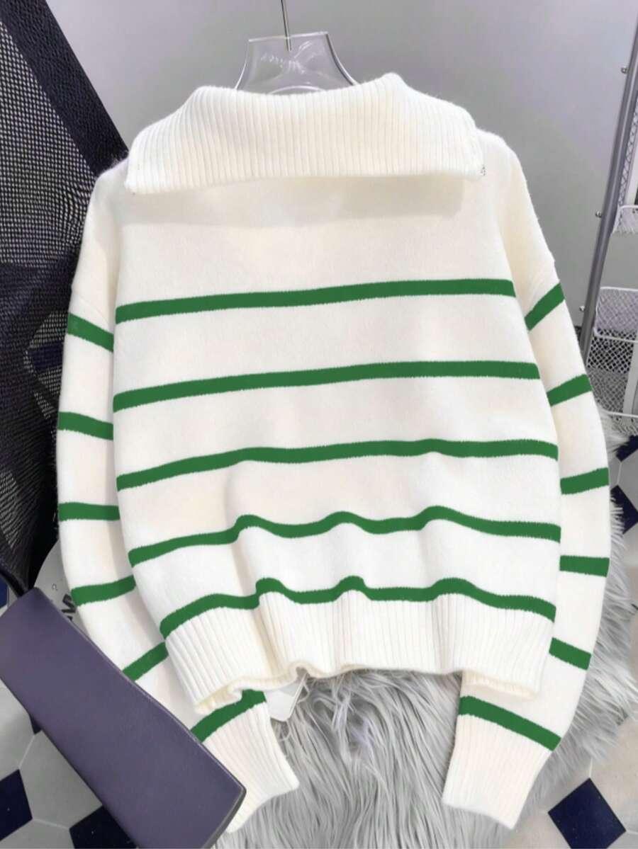 SWETER DŁUGI RĘKAW PASKI