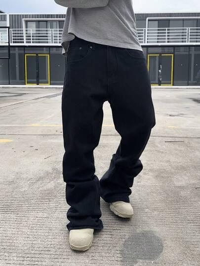 czarne spodnie jeans 