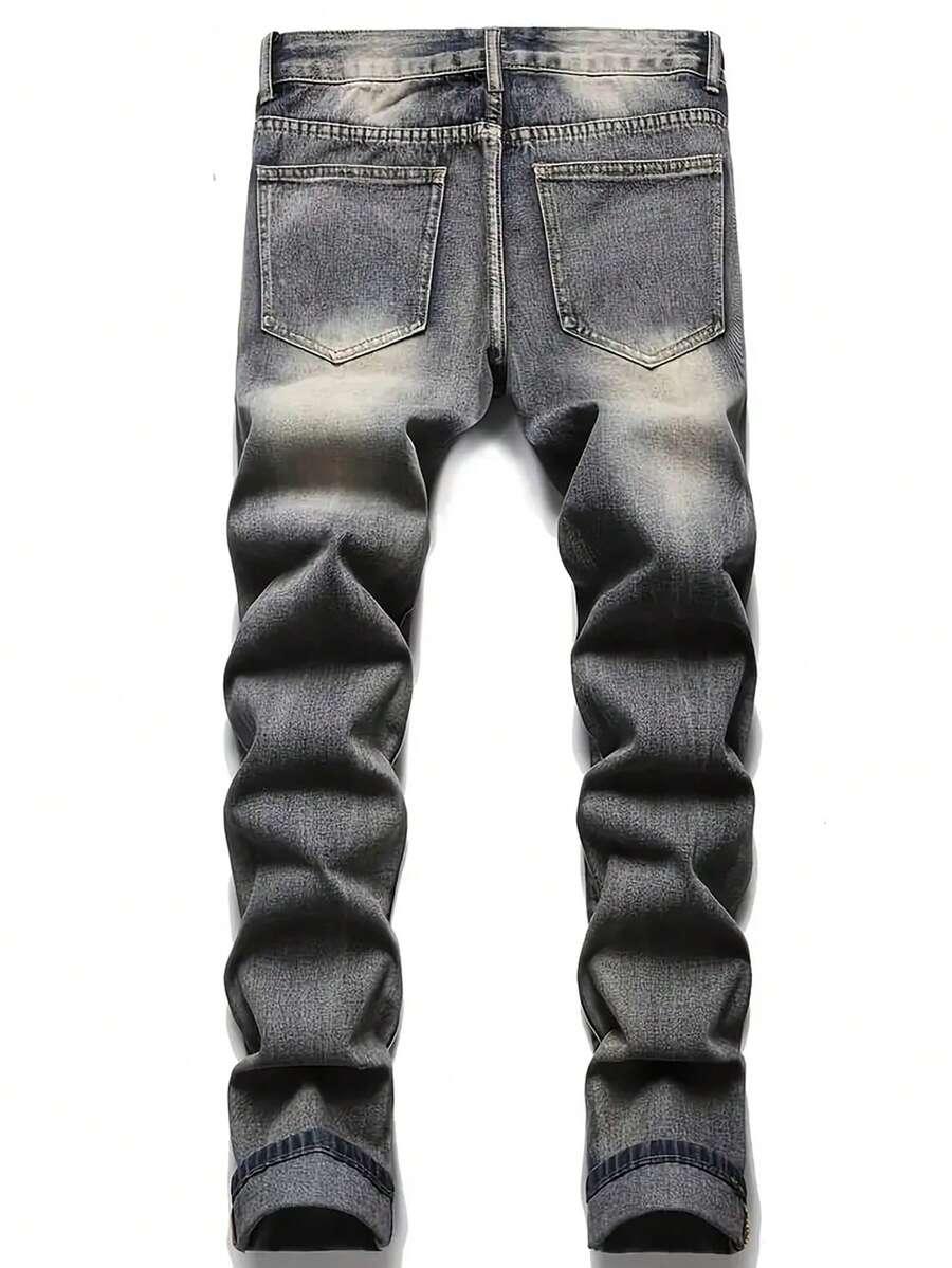 niebieskie spodnie jeans