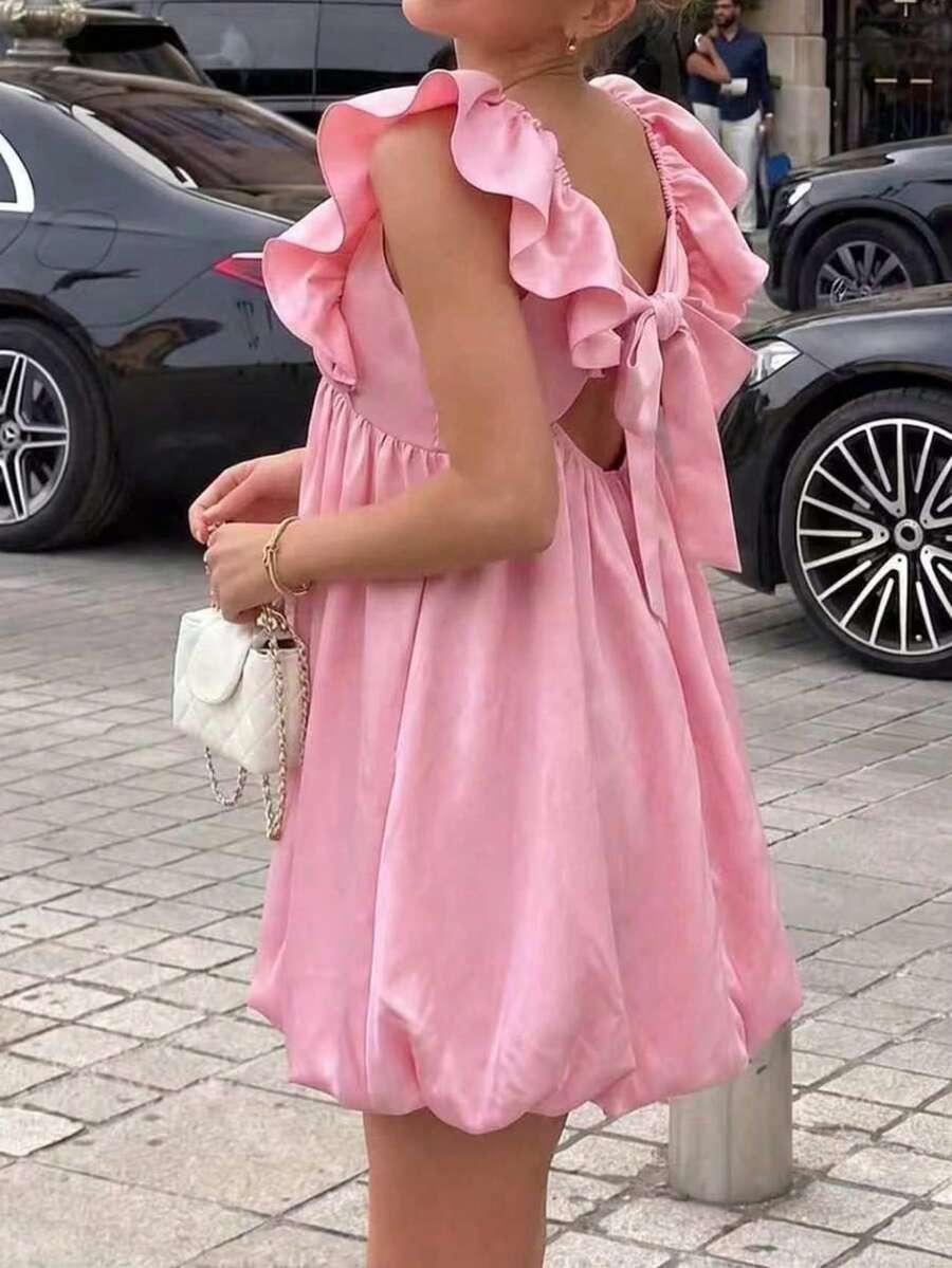 MINI RÓŻOWA SUKIENKA BOMBKA