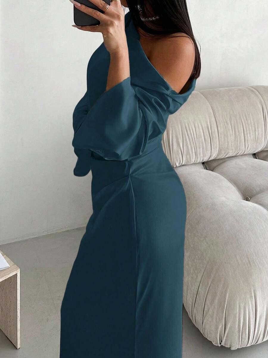 NIEBIESKA MAXI SUKIENKA