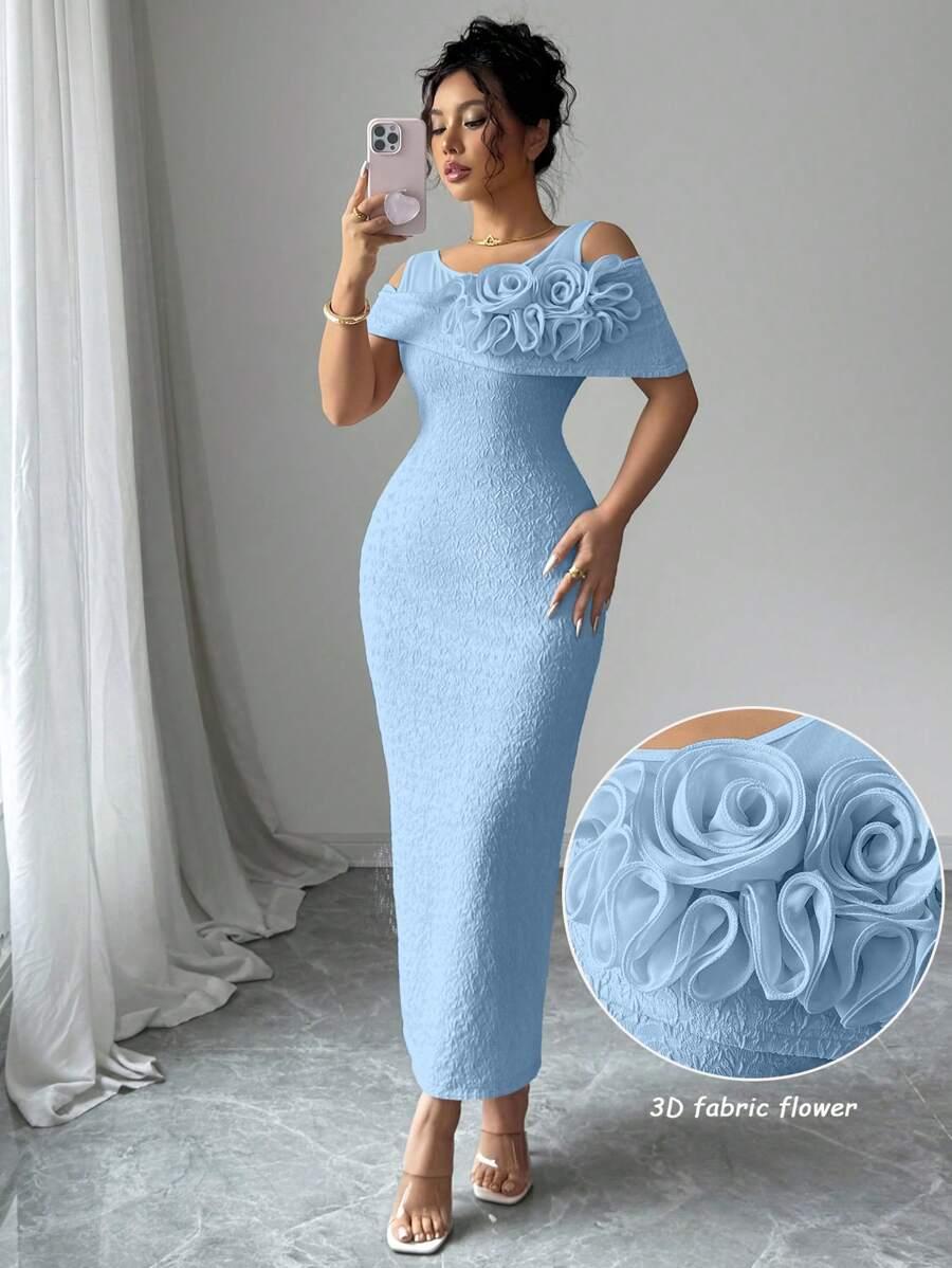 niebieska maxi sukienka