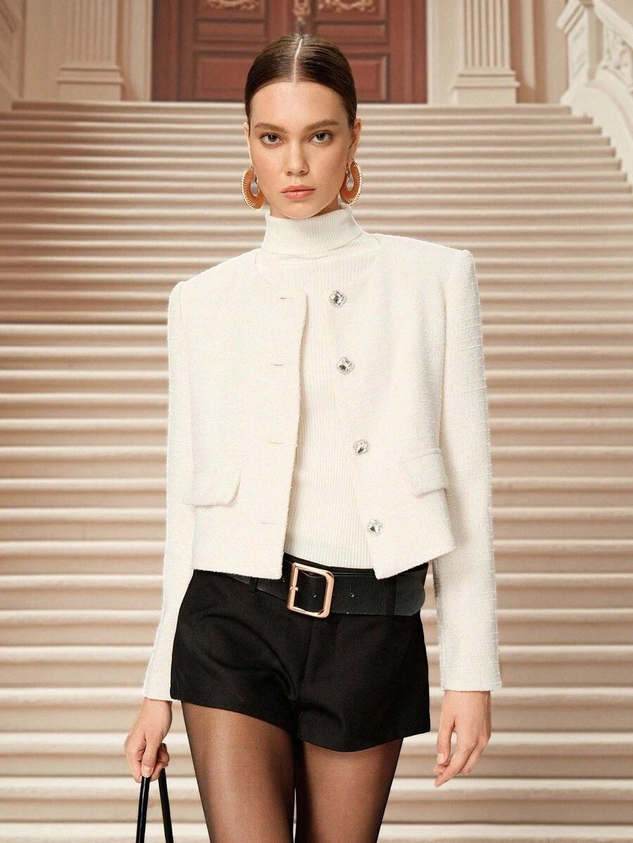KREMOWA MARYNARKA GUZIKI