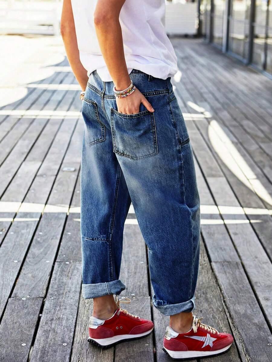 NIEBIESKIE SPODNIE JEANS
