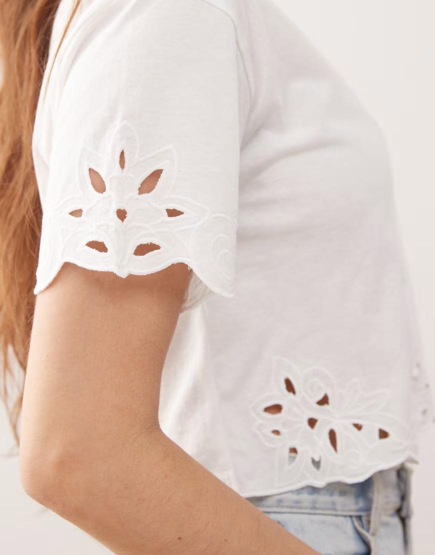 biały t-shirt krótki rękaw