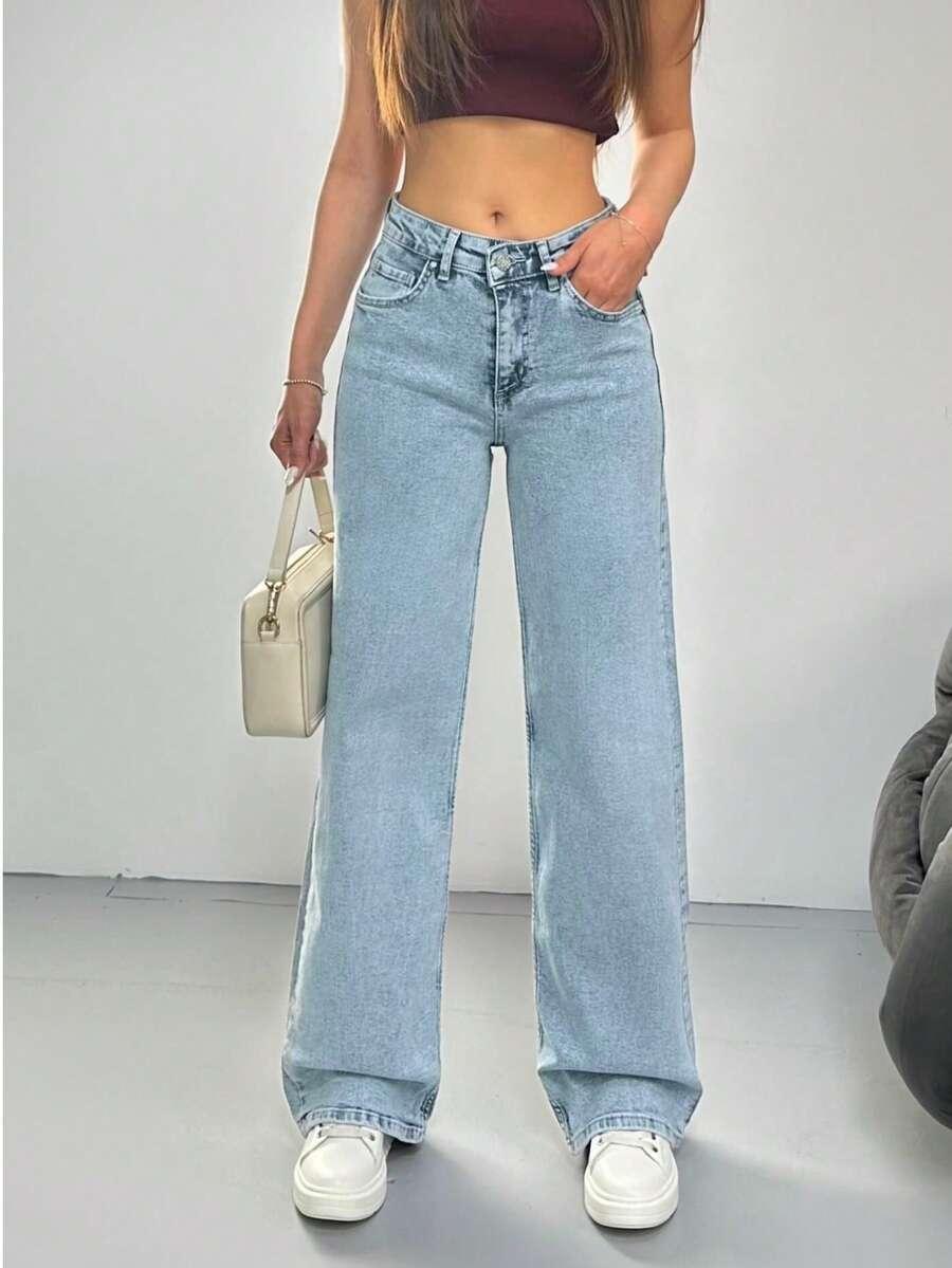 NIEBIESKIE SPODNIE JEANS
