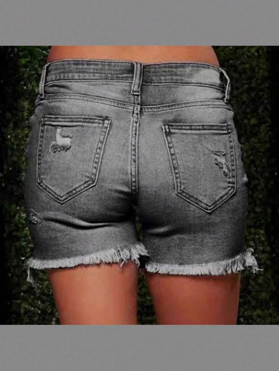 szare spodenki jeans 