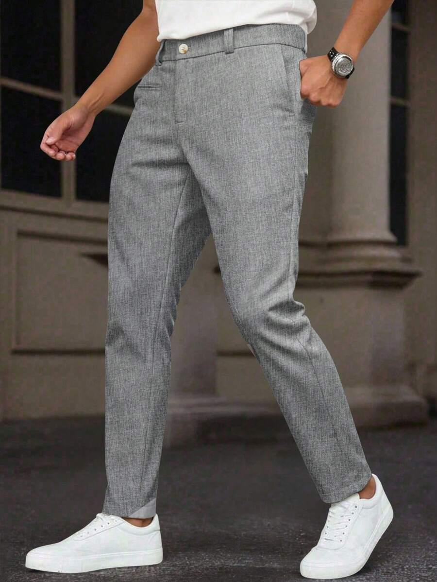 szare spodnie casual