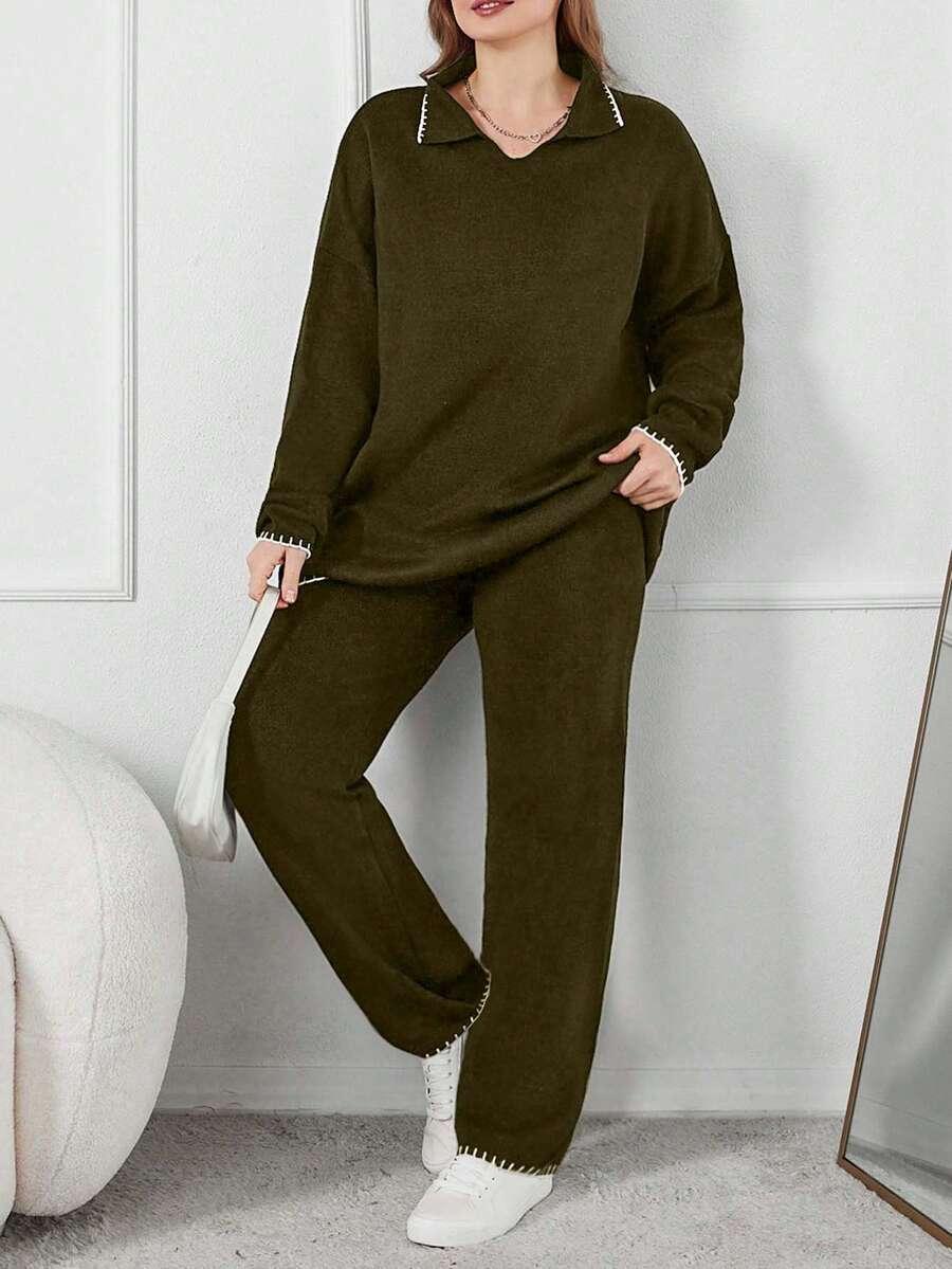 KOMPLET SWETER SPODNIE 