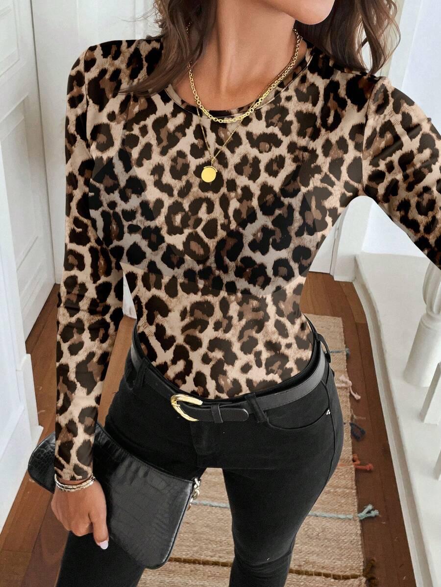 bluzka leopard print