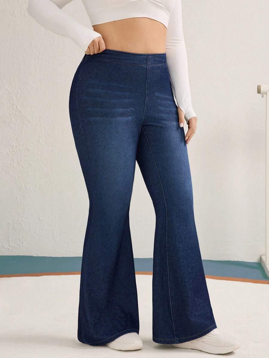 NIEBIESKIE JEANSY DZWONY 