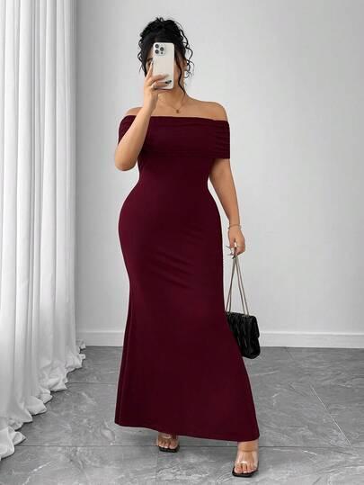 czerwona maxi sukienka
