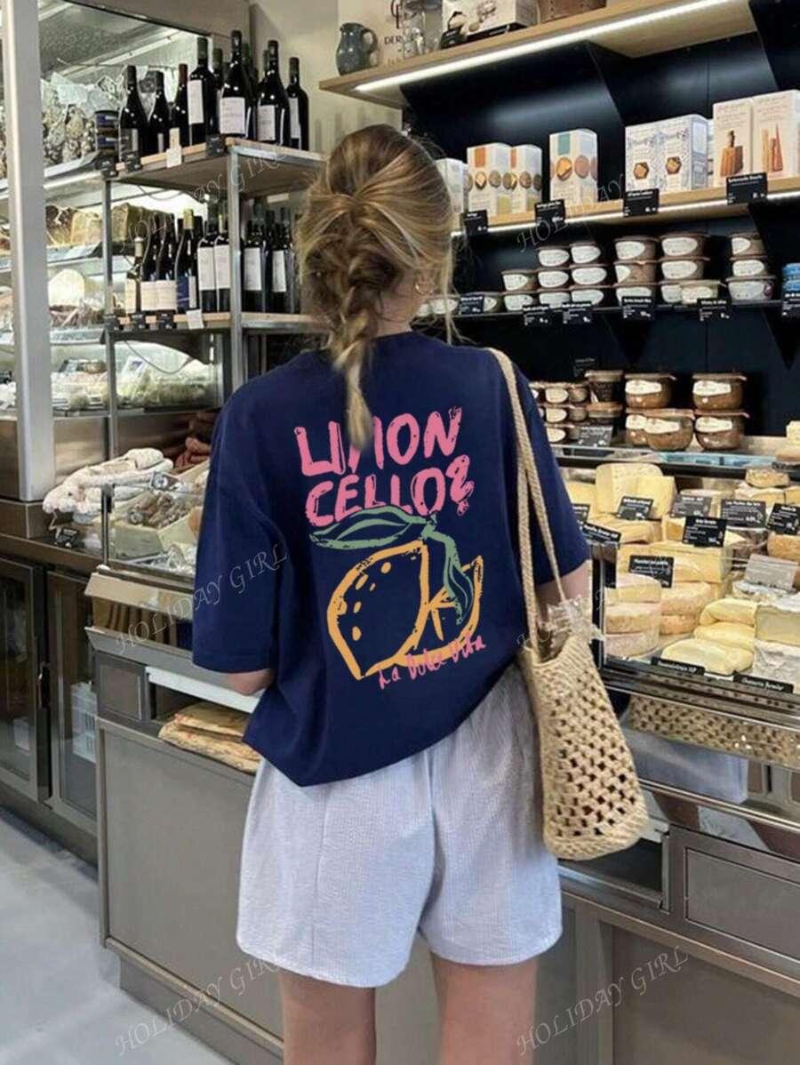 T-SHIRT DAMSKI Z NADRUKIEM