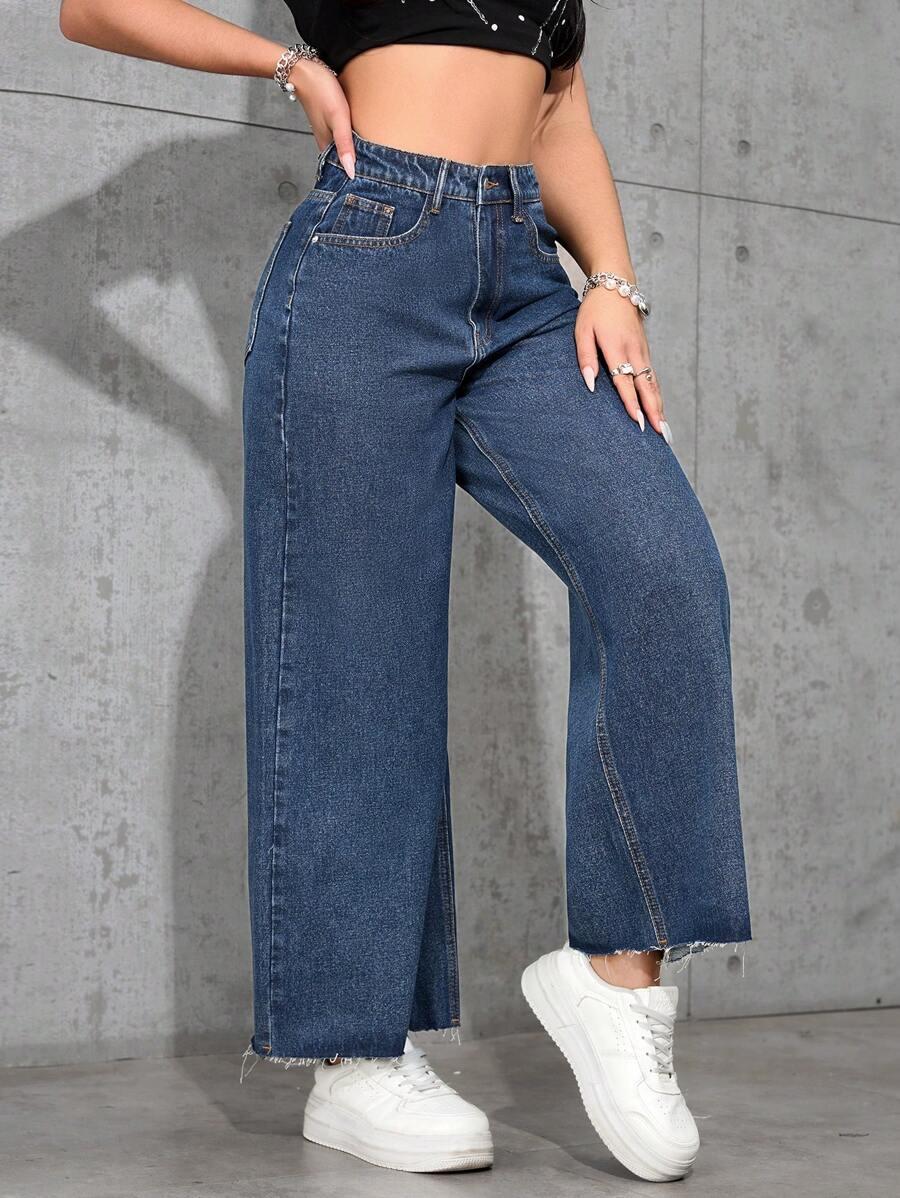 SPODNIE JEANS PROSTE NOGAWKI 
